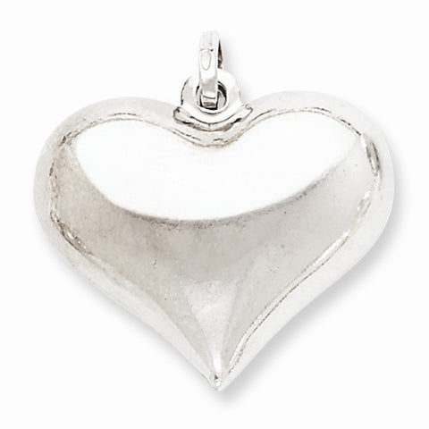 Sterling Silver Puffed Heart pendant, Stylish Pendants for Necklace