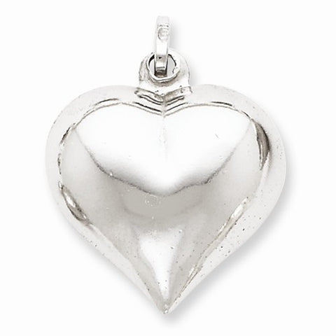 Sterling Silver Puffed Heart pendant, Classy Pendants for Necklace