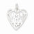 Sterling Silver Mom in Heart Pendant, Pendants for Necklace