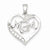 Sterling Silver MOM CZ Heart pendant, Adorable Pendants for Necklace