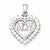 Sterling Silver CZ Heart MOM pendant, Beautiful Pendants for Necklace