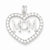 Sterling Silver CZ Heart MOM pendant, Delightful Pendants for Necklace