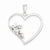 Sterling Silver Love in Heart Pendant, Pendants for Necklace