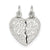 Best Friend 2-piece Break apart Heart Charm in Sterling Silver
