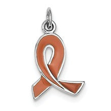 Sterling Silver Enamel Ribbon Charm hide-image