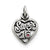 Sterling Silver Antiqued Sweet 16 Heart Charm hide-image
