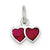 Sterling Silver Pink Enameled Double Heart Charm hide-image