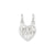 Best Friends 2-piece break apart Heart Charm in Sterling Silver