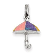 Sterling Silver Enamel Umbrella Charm hide-image