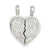 Sterling Silver Sweet Heart 2-piece break apart Heart Charm hide-image