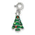 Sterling Silver CZ & Enameled Christmas Tree Charm hide-image