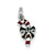 Enamel Candy Cane Charm in Sterling Silver