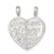 Best Friend 2-piece break apart Heart Charm in Sterling Silver