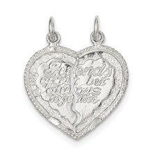 Sterling Silver Best Friend 2-piece break apart Heart Charm hide-image