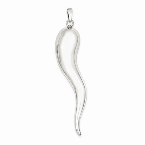 Sterling Silver Italian Horn pendant, Charm