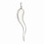 Sterling Silver Italian Horn pendant, Charm