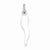 Sterling Silver White Enamel Italian Horn Pendant, Pendants for Necklace