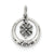 Antiqued Shamrock Love Charm in Sterling Silver
