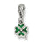 Sterling Silver Green Enameled Four Leaf Clover Charm hide-image