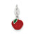 Enameled Apple Charm in Sterling Silver