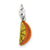 Enameled Orange Slice Charm in Sterling Silver