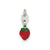 Enameled Strawberry Charm in Sterling Silver