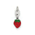 Enameled Strawberry Charm in Sterling Silver