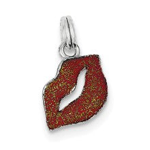 Sterling Silver Enamel Lips Charm hide-image