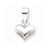 Sterling Silver Puff Heart Pendant, Pendants for Necklace
