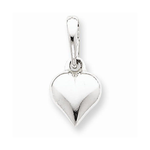 Sterling Silver Puffed Heart pendant, Fine Pendants for Necklace