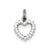 CZ Heart Charm in Sterling Silver