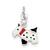 Enameled Scottie Dog Charm in Sterling Silver