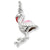 Sterling Silver Enamel Flamingo Charm hide-image