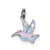 Enamel CZ Hummingbird Charm in Sterling Silver