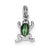 Sterling Silver Green Enamel Frog Charm hide-image
