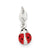Enameled Ladybug Charm in Sterling Silver