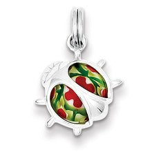 Sterling Silver Resin Ladybug Charm hide-image