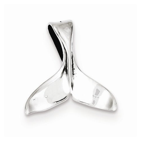 Sterling Silver Small Whale Tail Pendant, Pendants for Necklace