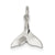 Whale Tail Charm in Sterling Silver