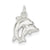 Twin Dolphin Charm in Sterling Silver