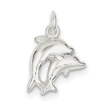Sterling Silver Twin Dolphin Charm hide-image