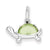 Sterling Silver Green CZ Turtle Charm hide-image