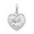 Sterling Silver Satin Angel Heart Charm hide-image