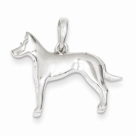 Sterling Silver Great Dane Pendant, Pendants for Necklace