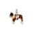 Enameled Bulldog Charm in Sterling Silver