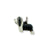Enameled Bearded Collie Charm in Sterling Silver