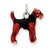 Sterling Silver Enameled Airedale Dog Charm hide-image