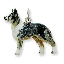 Silver Enamel Australian Shepherd Charm hide-image