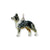 Enamel Australian Shepherd Charm in Silver