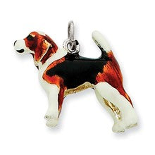 Sterling Silver Enameled Beagle Charm hide-image